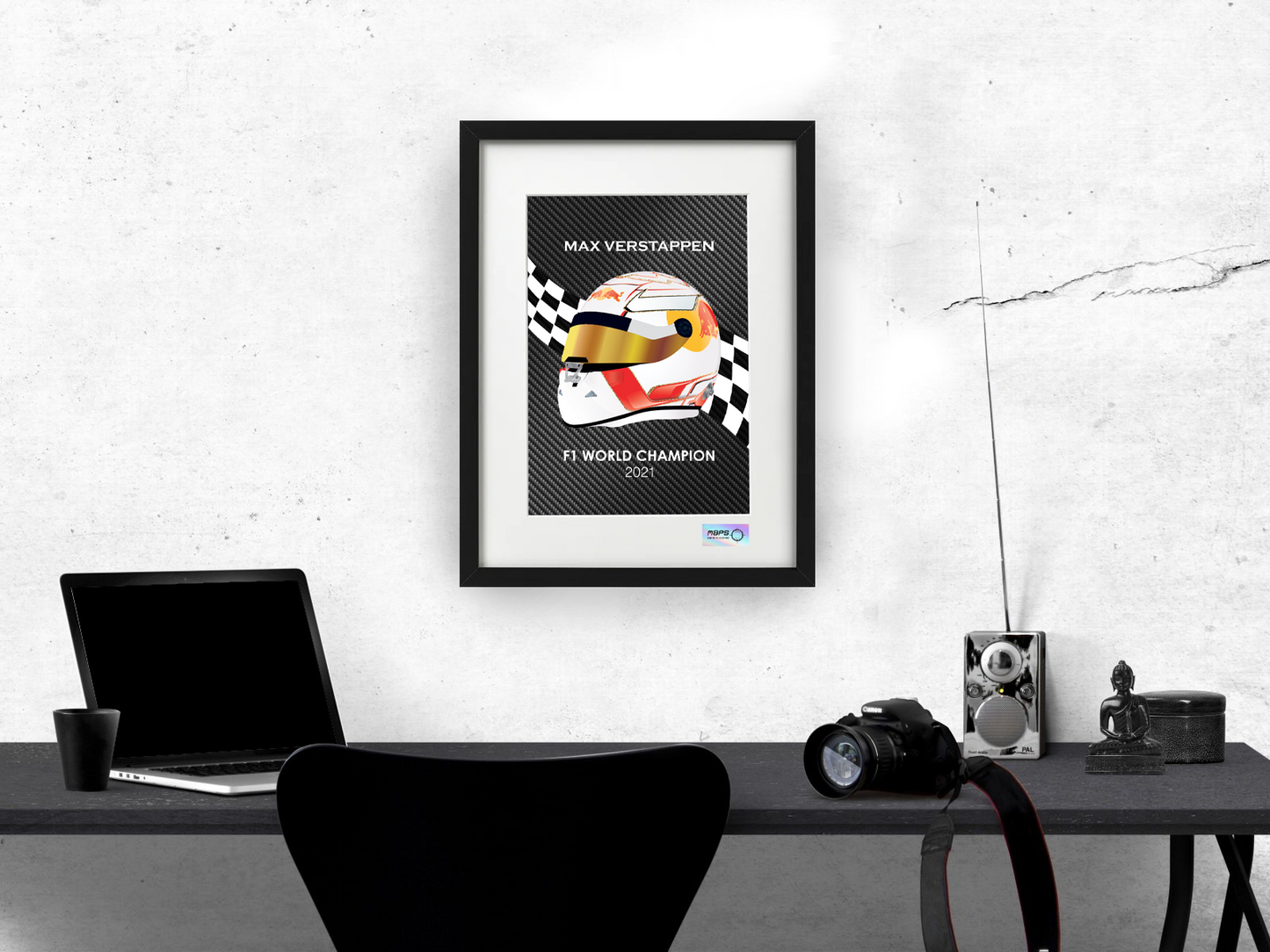Quadro Carbonio - Max Verstappen 2021 F1 World Champion